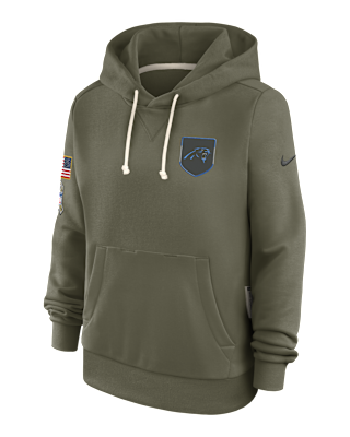 Женское худи Carolina Panthers Salute to Service Sideline Nike Dri-FIT NFL Pullover Hoodie