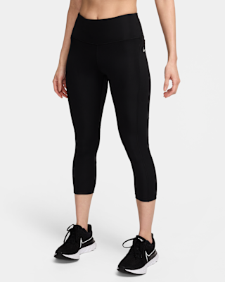 nike running fast tight cropped leggings in black