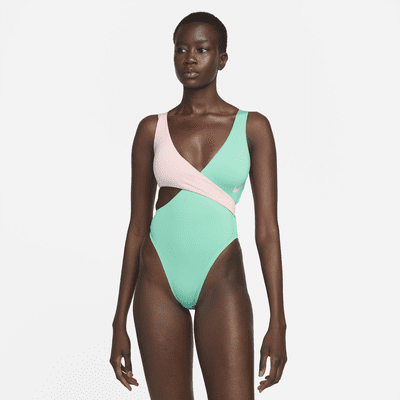 nike high cut swimsuit