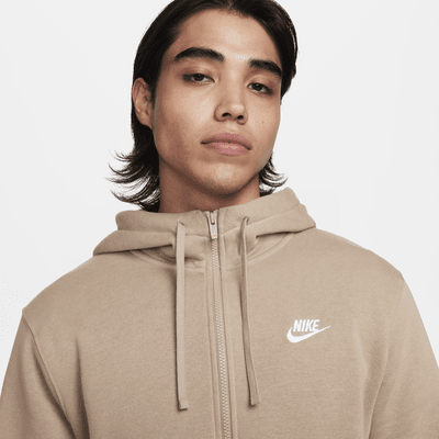 Sudadera con gorro de cierre completo para hombre Nike Sportswear Club Fleece