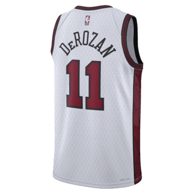 Nike Youth Chicago Bulls Demar Derozan #11 White Dri-FIT Swingman Jersey