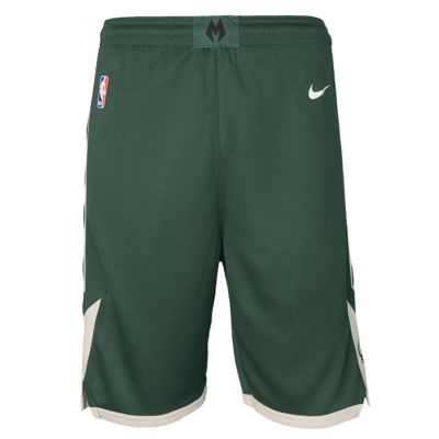 Shorts Nike Dri-FIT Swingman de la NBA para niños talla grande Milwaukee Bucks Icon Edition