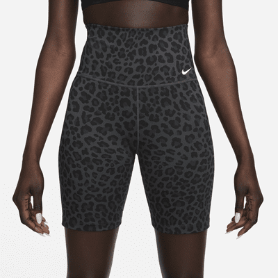 Nike One Women's High-Waisted 7" Leopard Print Biker Shorts