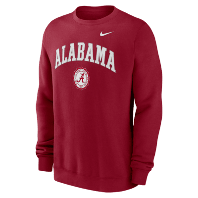 Alabama Crimson Tide Arched Seal Men's Nike College Pullover Crew