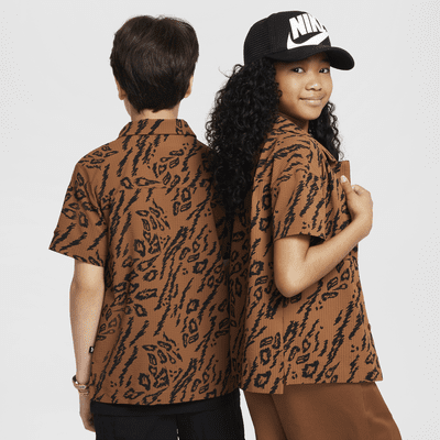 Camisa de skateboard com botões Dri-FIT Nike SB Júnior