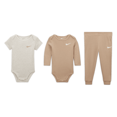 Nike Essentials Baby (0-9M) 3-Piece Bodysuit Set