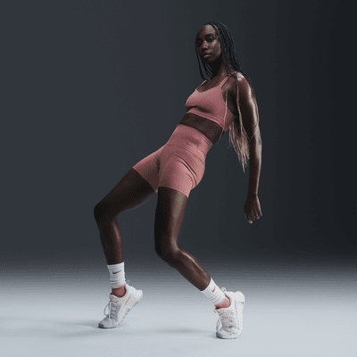 Sutiã de desporto almofadado de suporte ligeiro Nike Zenvy Strappy para mulher