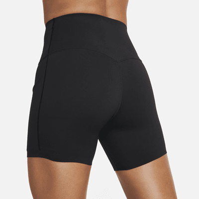 Nike Universa bikershorts met hoge taille, zakken en medium ondersteuning voor dames (13 cm)