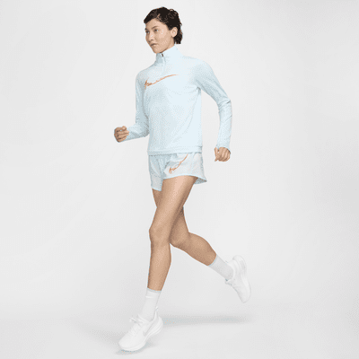 Nike Swoosh Dri-FIT rövid cipzáras női aláöltözet futáshoz