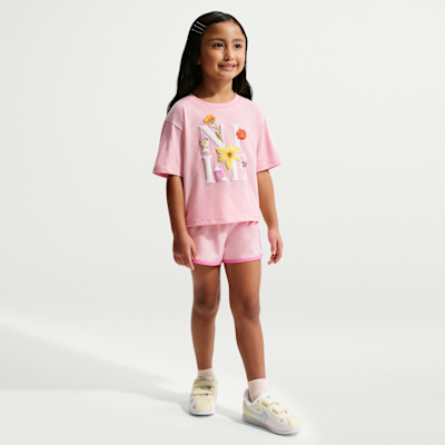 Conjunto de 2 piezas Tempo Dri-FIT para niños talla pequeña Nike Spring Into Floral