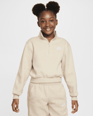 Подростковые  Nike Sportswear Club Big Kids' (Girls') Fleece 1/2-Zip Top