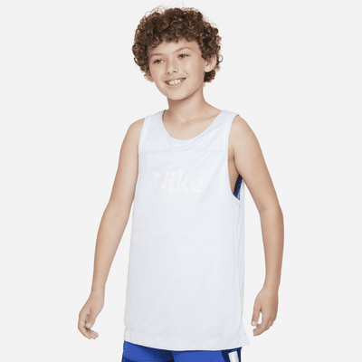 Nike Basketball Jersey Basketball w/Swoosh Logo Black/Blue/Gray Men's Size  L