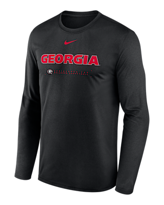 Мужская футболка Georgia Courtside Basketball Shootaround Legend Nike Dri-FIT College Long-Sleeve для баскетбола
