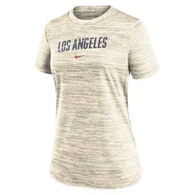 Playera Nike Dri-FIT de la MLB para mujer Los Angeles Dodgers Authentic Collection City Connect Practice Velocity