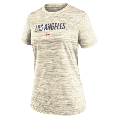 Женская футболка Los Angeles Dodgers Authentic Collection City Connect Practice Velocity