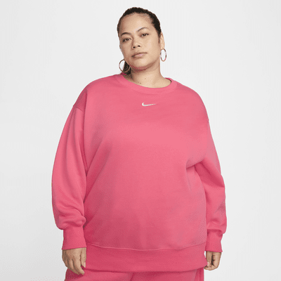 Sudadera oversized de cuello redondo de tejido Fleece para mujer (talla grande) Nike Sportswear Phoenix