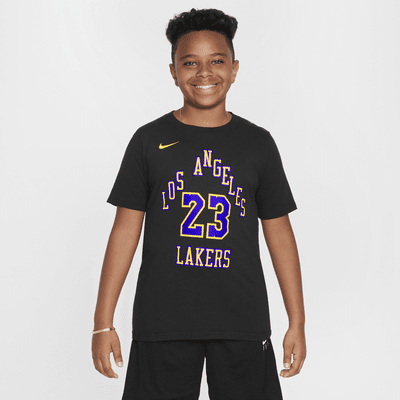 LeBron James Los Angeles Lakers City Edition Older Kids' (Boys') Nike NBA T-Shirt