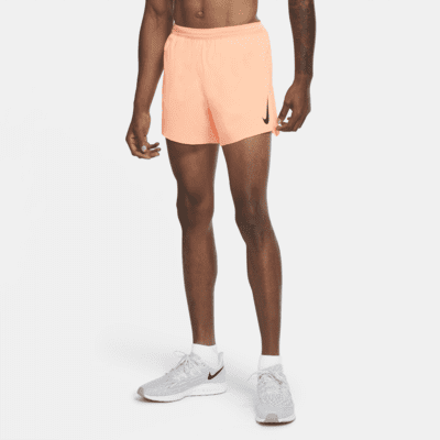 Nike Dri-FIT ADV AeroSwift Men's 4 Brief-Lined Racing Shorts (US, Alpha,  Large, Regular, Regular, Orange/Ghost Green) at  Men's Clothing store