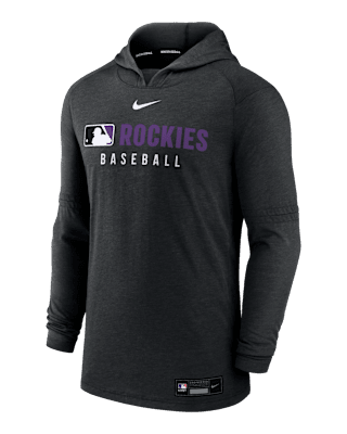 Мужское худи Colorado Rockies Authentic Collection Nike Dri-FIT MLB Pullover Hoodie