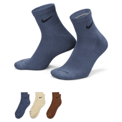 Calcetines de entrenamiento al tobillo (3 pares) Nike Everyday Plus Cushioned