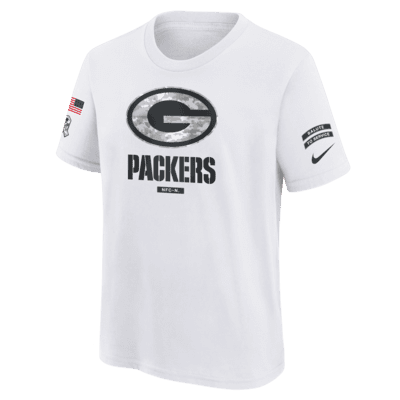 Playera Nike Dri-FIT de la NFL para niños talla grande Green Bay Packers Salute to Service Primary Edge Legend