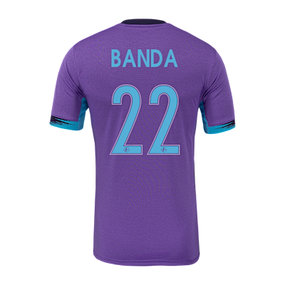 Jersey Nike Dri-FIT de la NWSL tipo réplica para hombre Barbra Banda Orlando Pride visitante Stadium