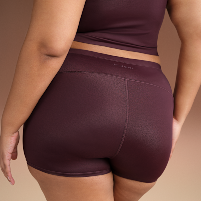 NikeSKIMS Shine Women's Mid-Rise 2" Boyshorts with Drawcord