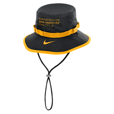 Gorro tipo pescador universitario Nike Dri-FIT para hombre Iowa Sideline Apex Gameday Boonie