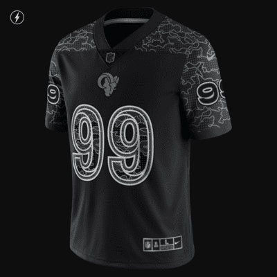 Jersey de fútbol americano Fashion para hombre NFL Los Angeles Rams RFLCTV (Aaron Donald)