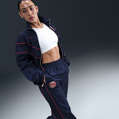 Paris Saint-Germain Windrunner Nike Football Hose mit hohem Bund und offenem Saum (Damen)
