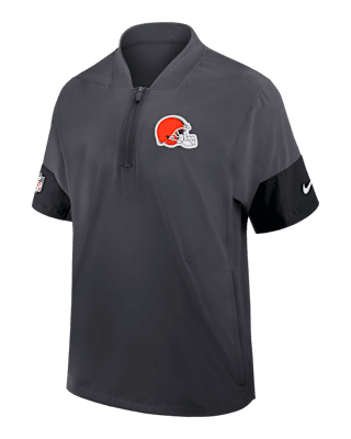 Мужская куртка Cleveland Browns Sideline Coach Nike NFL 1/2-Zip Short-Sleeve
