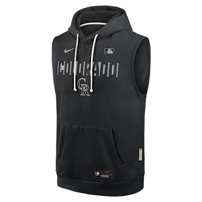 Colorado Rockies Authentic Collection Standard Issue Men's Nike Dri-FIT MLB Sleeveless Pullover Hoodie from Nike - $90