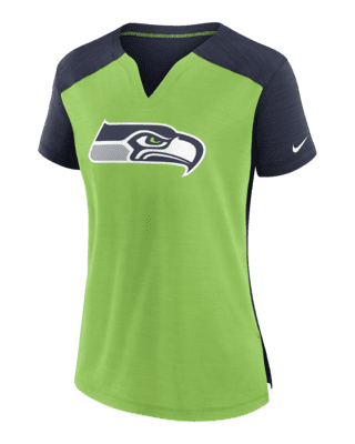 Nike Dri Fit Women's Seattle Seahawks Blue Pride Navy Short Sleeve