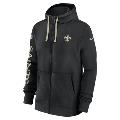 New Orleans Saints Sideline Team Issue Club Men's Nike Full Zip Hoodie