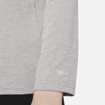 Nike Heather Camiseta de natación Hydroguard de manga larga para niño talla grande
