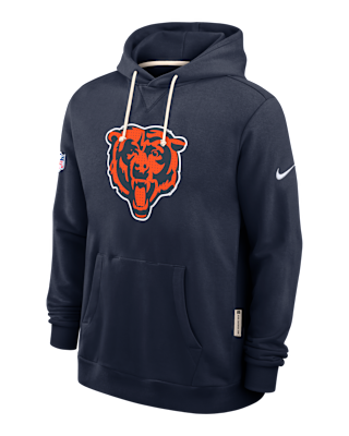 Мужское худи Chicago Bears Initial Home Sideline Nike Dri-FIT NFL Pullover Hoodie