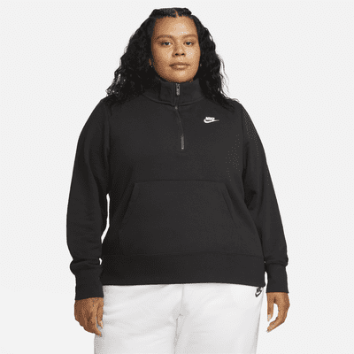 Sudadera de medio cierre para mujer Nike Sportswear Club Fleece (talla grande)