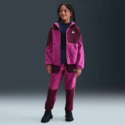 Sudadera con gorro Polartec® de cierre completo para niños talla grande Nike ACG "Wolf Tree"
