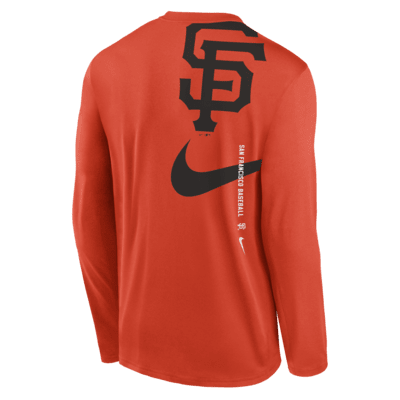 Playera Nike Dri-FIT de la MLB para hombre San Francisco Giants Large Swoosh Back Legend