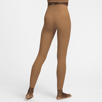 Nike Zenvy Rib Leggings de 7/8 de talle alto y sujeción ligera - Mujer