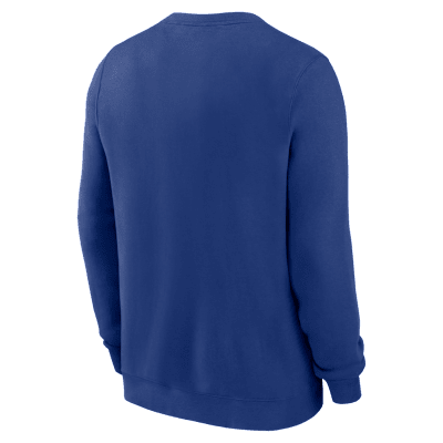 Sudadera de cuello redondo sin cierre Nike de la MLB para hombre Texas Rangers