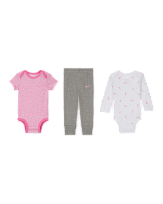 Детские  Nike Baby Essentials Baby (0-9M) 3-Piece Bodysuits and Pants Set