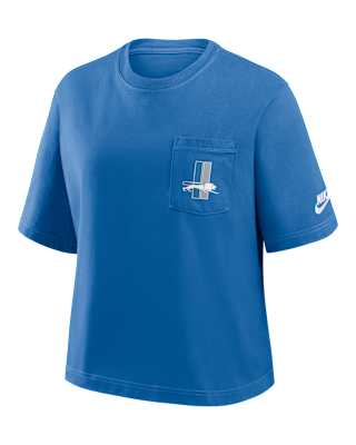 Женская футболка Detroit Lions Rewind Pocket Boxy Nike NFL