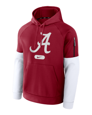 Мужское худи Alabama Crimson Tide Fitness Men’s Nike Therma College Pullover Hoodie для тренировок