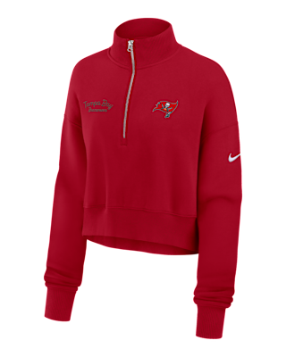 Женские  Tampa Bay Buccaneers Phoenix Nike NFL Cropped 1/4-Zip Crew
