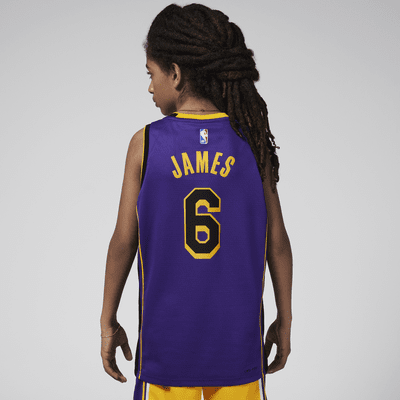 Los Angeles Lakers Statement Edition-Nike Dri-FIT Swingman-trøje til større børn