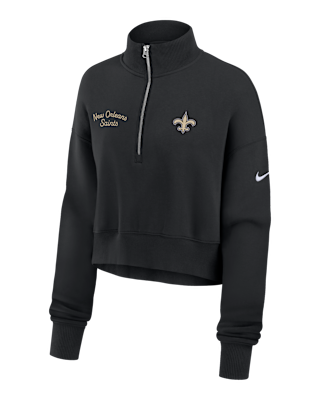 Женские  New Orleans Saints Phoenix Nike NFL Cropped 1/4-Zip Crew