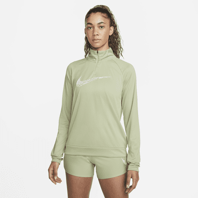 Nike Swoosh Sports Bra - Olive Aura/White Woman