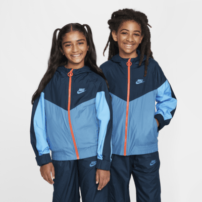 Chamarra Repel para niños talla grande Nike Sportswear Windrunner EasyOn