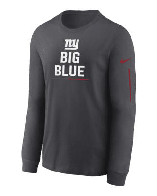 NFL Team Apparel Youth New York Giants Team Drip Black Long Sleeve T-Shirt